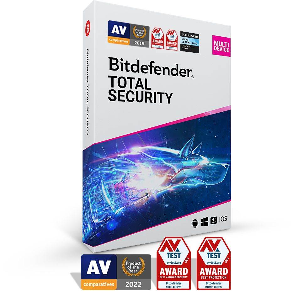 Bitdefender Total Security - 10 zařízení na 2 roky - elektronická licence do emailu TS01ZZCSN2410LEN
