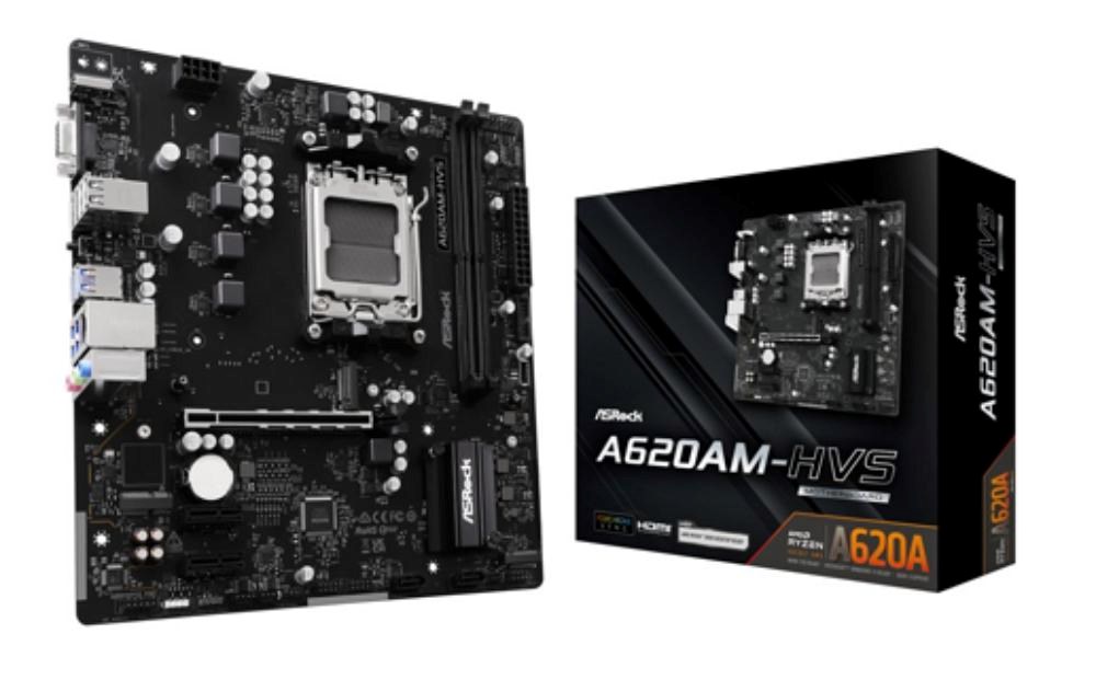 ASRock MB Sc AM5 A620AM-HVS, AMD A620A, 2xDDR5, 1xHDMI