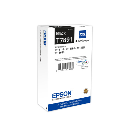 EPSON Ink čer WF-5xxx Series Ink Cartridge "Pisa" XXL Black (65,1 ml) (4.000 str.)