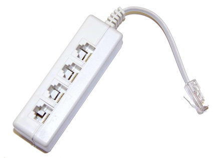 Rozčtyřka RJ45, 1x8p8c/4x8p2c - telefonní