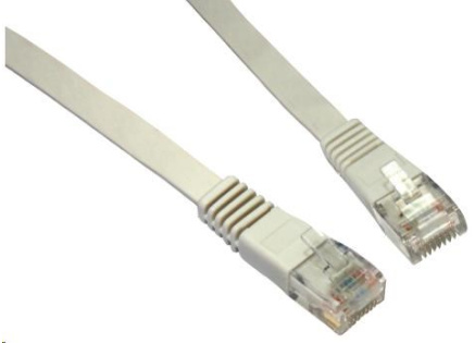 Solarix Patch kabel plochý CAT5E UTP LSOH 0,5m šedý non-snag-proof C5E-111GY-0,5MB