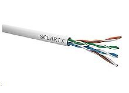 Instalační kabel Solarix UTP, Cat5E, drát, PVC, box 500m SXKD-5E-UTP-PVC