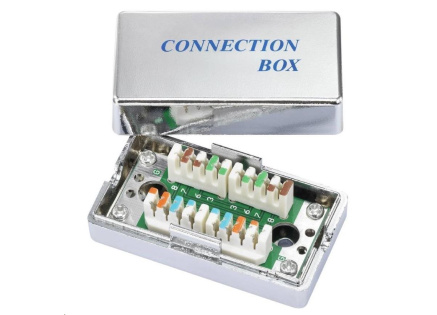 Spojovací box STP Cat5E narážecí, stříbrná