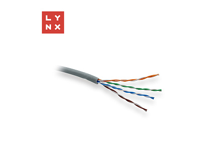LYNX UTP kabel Cat5e, LSOH, celoměděný, vnitřní, šedý, box 305m