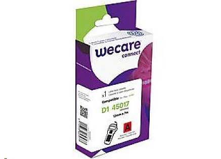WECARE ARMOR páska pro DYMO S0720570, černá/červená, 12mm x 7m