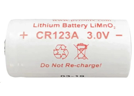 Hikvision DS-PDP-IN-CR123A, Lithiová baterie 1600 mAh; 3.0V