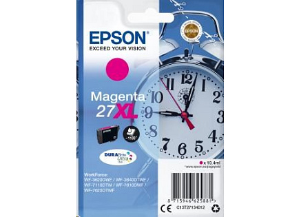 EPSON ink bar Singlepack "Budík" Magenta 27XL DURABrite Ultra Ink
