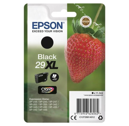 EPSON ink čer Singlepack "Jahoda" Black 29XL Claria Home Ink