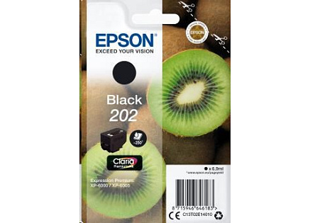 EPSON ink čer Singlepack "Kiwi" Black 202 Claria Premium Ink 6,9 ml