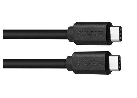 AVACOM datový a nabíjecí kabel USB Type-C - USB Type-C, 40cm, černá