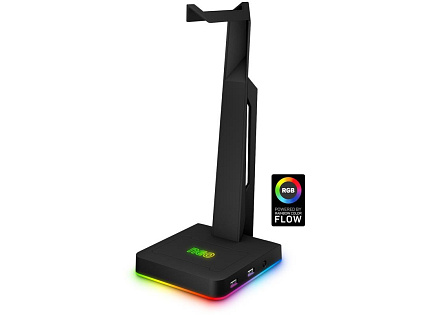 CONNECT IT NEO Stand-It RGB stojánek na sluchátka + USB hub, černá