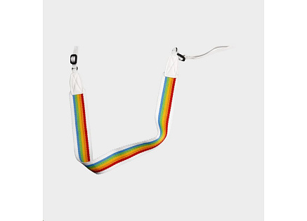 Polaroid Camera Strap Flat Rainbow White