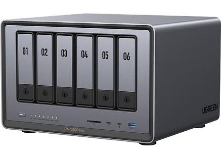 UGREEN NASync DXP6800 Pro (10C/i5-1235U/4,4GHz/8GBRAM/6xSATA/2xM.2/2x10GbE/1xPCIe/2xTB/2xUSB2.0/2xUSB3.2/HDMI/SD)