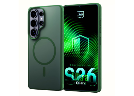 3mk ochranný kryt Smoke MagCase Green pro Samsung Galaxy S26 Ultra