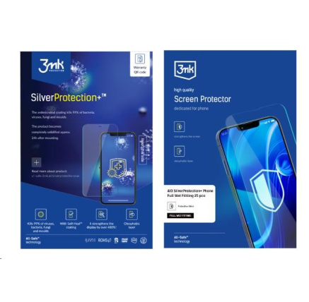 3mk All-Safe - AIO fólie SilverProtection+ Phone Full Wet Fitting, 25 ks