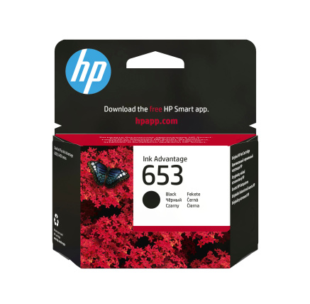 BAZAR - HP 653 Black Original Ink Advantage Cartridge (360 pages) - Poškozený obal (Komplet)