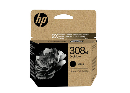 HP 308e EvoMore Black Original Ink Cartridge (320 pages)