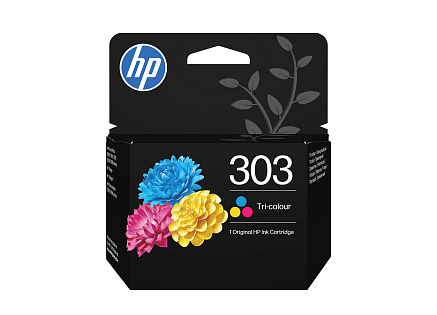 HP 303 Tri-color Original Ink Cartridge (165 pages), T6N01AE