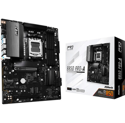 BAZAR - ASRock MB Sc AM5 B850 Pro-A, AMD B850, 4xDDR5, 1xUSB-C, HDMI, ATX - Po opravě (Bez příšlušenství) BAZAR - ASRock MB Sc AM5 B850 Pro-A, AMD B850, 4xDDR5, 1xUSB-C, HDMI, ATX - Po opravě (Bez příšlušenství)
