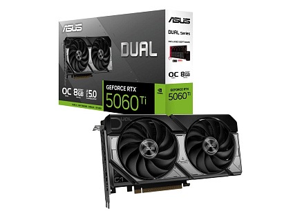 ASUS VGA NVIDIA GeForce RTX 5060 Ti DUAL OC 8G, 8GB GDDR7, 3xDP, 1xHDMI