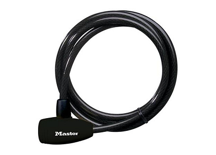 Master Lock 8154EURD Ocelové lanko s integrovaným zámkem na klíč - 180 cm