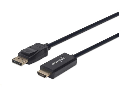 MANHATTAN Kabel DisplayPort na HDMI 1080p, 1m, černý