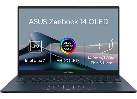 ASUS NTB Zenbook 14 (UX3405CA-OLED644W), Ultra 7 255H, 14" 1920x1200, 32GB, 1TB SSD, iArc, W11 Home, Ponder Blue