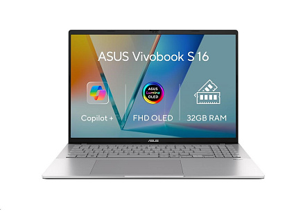 ASUS NTB Vivobook S16 (S3607AA-OLED009), Ultra 7 355, 16" 1920 x 1200, 32GB, 1TB SSD, Intel Arc, No OS, Silver