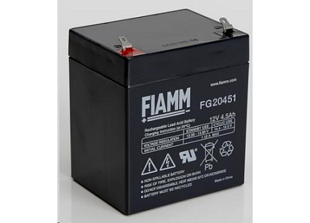 Baterie - Fiamm FG20451 (12V/4,5Ah - Faston 187), životnost 5let