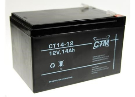 Baterie - CTM CT 12-14 (12V/14Ah - Faston 250), životnost 5let