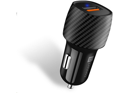 CONNECT IT InCarz QUICK CHARGE 3.0 nabíječka do auta, 1x USB-A, 3 A, carbon