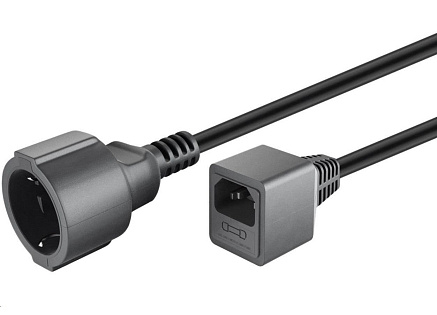 PREMIUMCORD Prodlužovací přívod 230V s EURO konektorem C14 (IEC connection) , 20cm