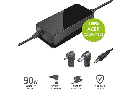 TRUST napájecí adaptér MAXO pro notebooky ACER 90W, vč. koncovek