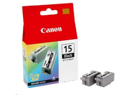 Canon CARTRIDGE BCI-15BK černá TWIN-PACK pro i70, i80, iP90, Bubble Jet i70, i80 (390 str.)