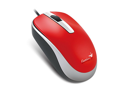 GENIUS myš DX-120, drátová, 1200 dpi, USB, červená