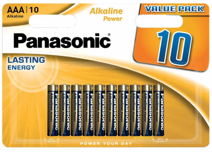 PANASONIC Alkalické baterie Alkaline Power LR03APB/10BW AAA 1,5V (Blistr 10ks)