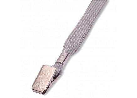 Šňůrka LILY s klipsem šedá