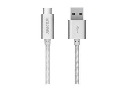 AVACOM TPC-100S kabel USB - USB Type-C, 100cm, stříbrná