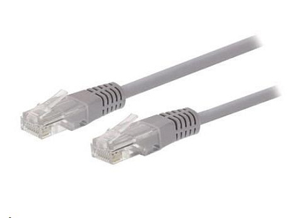 C-TECH kabel patchcord Cat5e, UTP, šedý, 10m