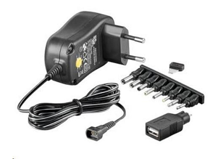 Goobay Univerzální napájecí adaptér 230V/3-12V stejnosměrný 600mA