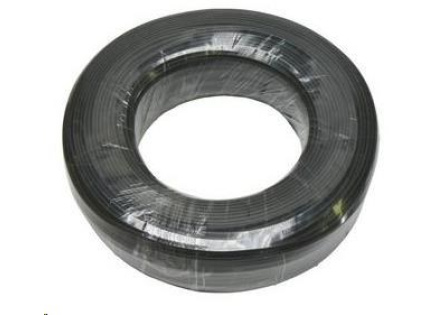 PremiumCord kabel telefonní 4 žíly černý 100m