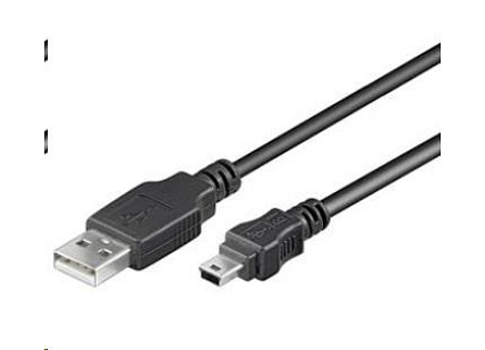 PremiumCord Kabel USB 2.0, A-B mini, 5pinů, 2m