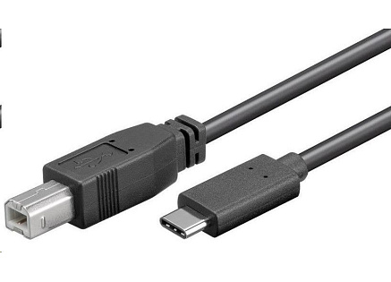 PremiumCord Kabel USB 3.1 konektor C/male - USB 2.0 konektor B/male, 1m