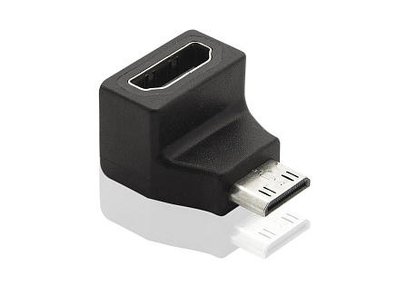 PremiumCord adaptér Mini HDMI C - HDMI  (M/F), zahnutý 90°