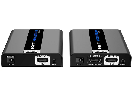 PremiumCord 4Kx2K@60Hz HDMI2.0 extender na 50m přes jeden kabel Cat6/6a/7 s lokálním HDMI výstupem