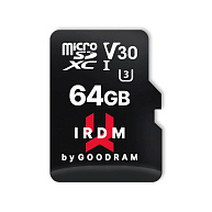 GOODRAM microSDXC karta 64GB IRDM (R:100/W:70 MB/s), UHS-I Class 10, U3, V30 + Adapter