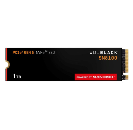 WD BLACK SSD NVMe 1TB PCIe SN8100 Powered by SanDisk, Gen5, (R:14900, W:11000MB/s) WD BLACK SSD NVMe 1TB PCIe SN8100 Powered by SanDisk, Gen5, (R:14900, W:11000MB/s)