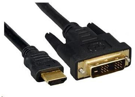 PREMIUMCORD Kabel HDMI - DVI-D 2m (M/M, zlacené kontakty, stíněný)