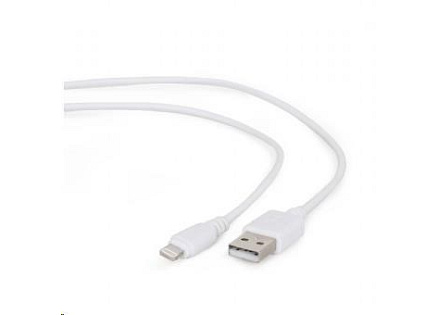 GEMBIRD Kabel USB 2.0 Lightning (IP5 a vyšší) nabíjecí a synchronizační kabel, 2m, bílý