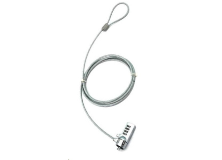 PREMIUMCORD Bezpečnostní zámek na NTB 1,8m Kensington Lock (4 místný kód, ocelové lanko)